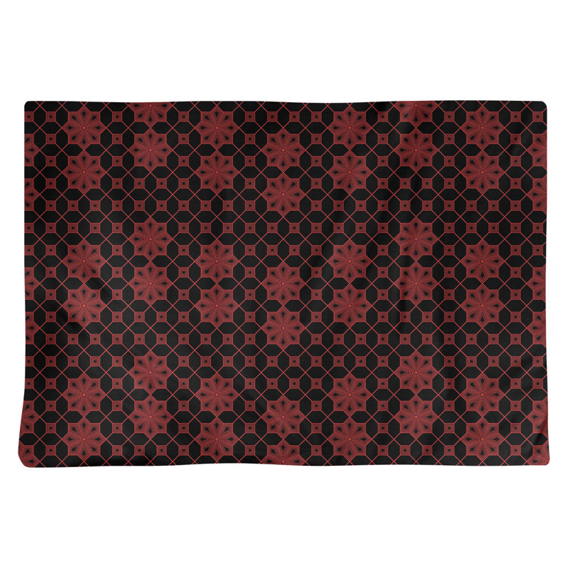 Napperon en coton 18 po Classic Lattice, Rouge / Noir
