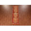 Tapis turc orange en laine fait à la main 3 x 11 po Oushak