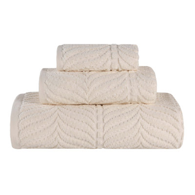 Ensemble de serviettes de bain en coton jacquard Flaxberry