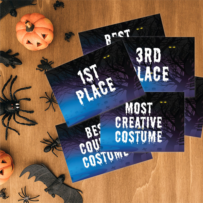 Paper Halloween Thank You Cards