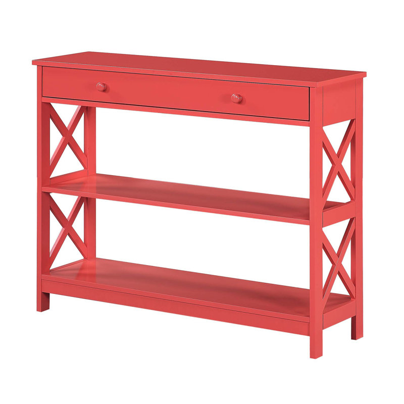 Aafko 39.5" Console Table, Coral, 31.5" H x 39.5" W x 12" D