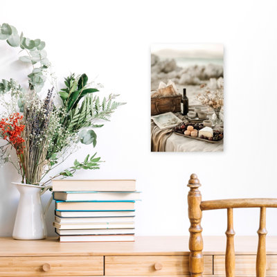 «Elegant Coastal Picnic Elegant Rustic Serene Beach Nature», art mural