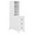 1 PC End Table With 3 Drawers, Corner Table With 2 Open Shelves, Tall Side Table For Bedroom And Corner-1256108973