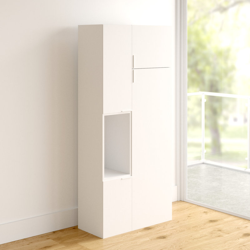 Reba 4 Door Wardrobe, White