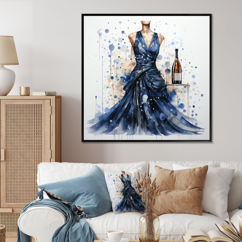 Fashion Fashion Delight Pointillism II - imprimé, H 30 po x l 30 po x P 1 po, Cadre flottant noir