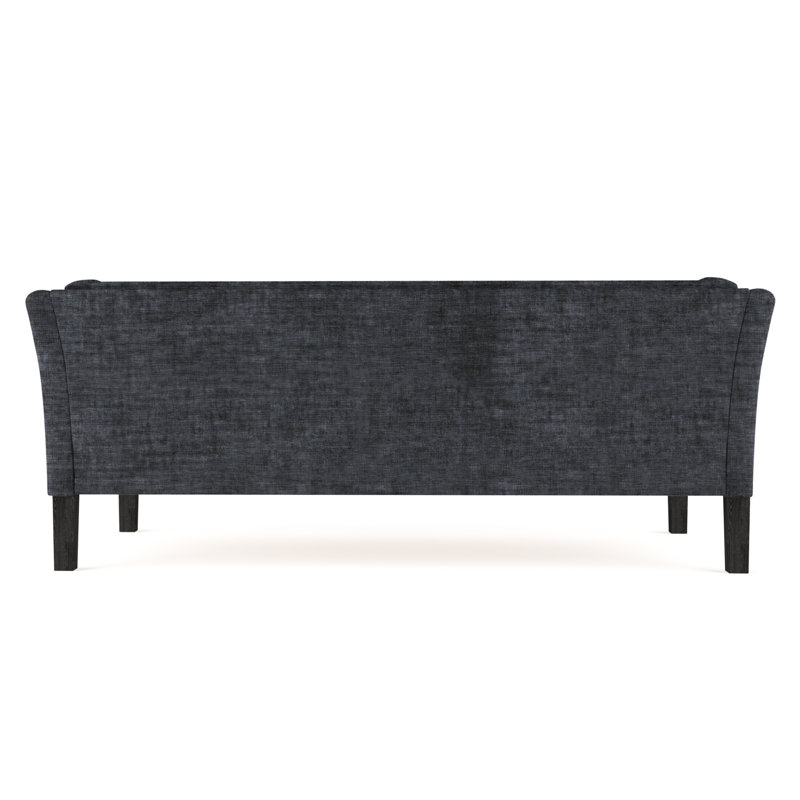 Canapé Charlton, Velours graphite, Ébène, H 31 po x l 72 po x P 33 po