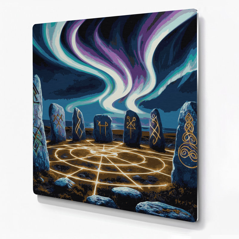 Art mural gris Sci Fi, 16" H x 16" W