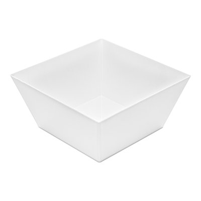 Restaurantware-18 Ounce Plastic Square Bowls, 25 Medium Square Plastic Serving Bowls - Recyclable, Crack-Resistant, White Plastic Square Disposable Bowls, Durable, For Parties Or Catering Events
