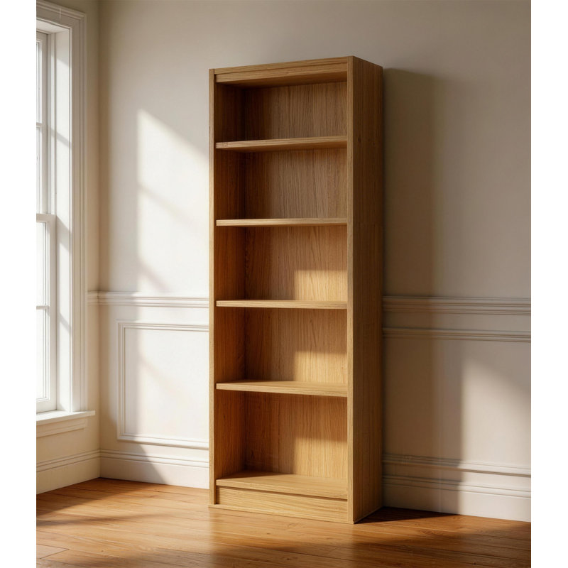 Brendaliz 182cm H x 60cm W Standard Bookcase, Sandstone
