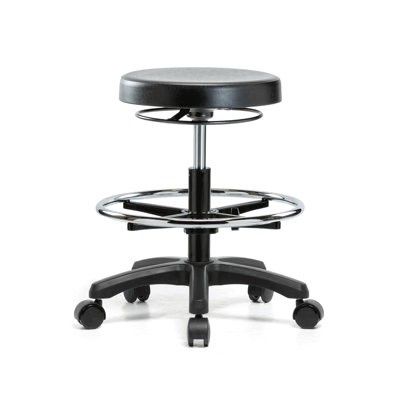 PERCH Heavy Duty Work Stool | Desk Height 15.75-21"