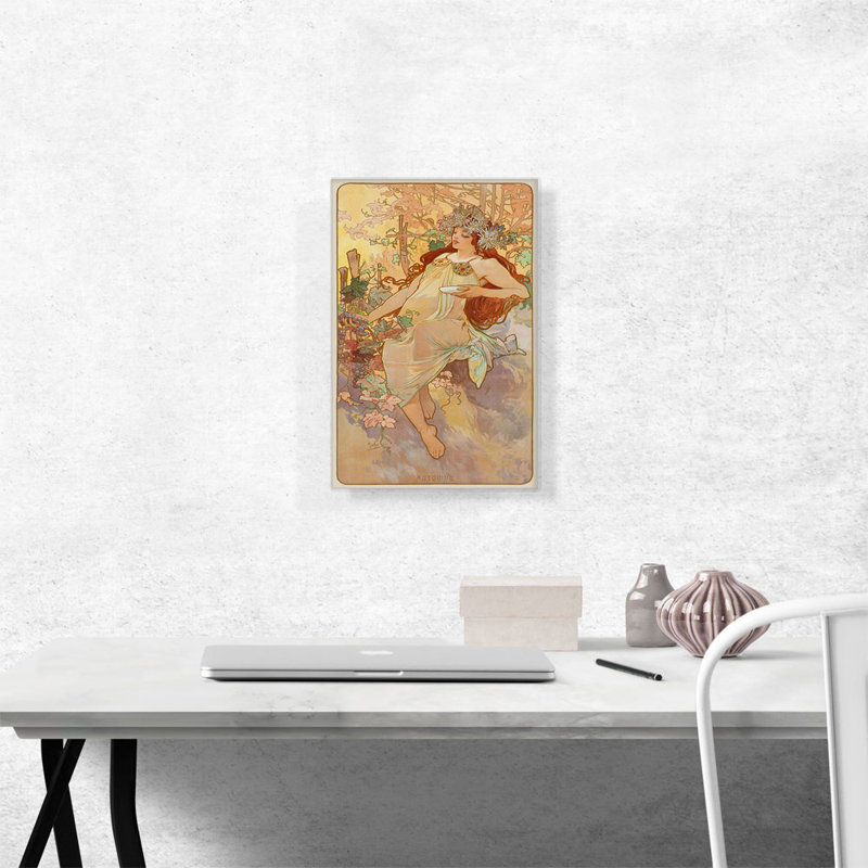 «Autumn 1896» par Alphonse Mucha, reproduction d'art sur toile tendue, H 18 po x l 12 po x P 0,75 po