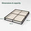Dekker Metal Platform Bed with Wooden slat support 15cm/6in Height-103687300-26614470