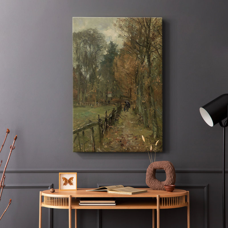 Paysage rétro CXI - galerie enveloppée de cavas, H 36 po x l 24 po