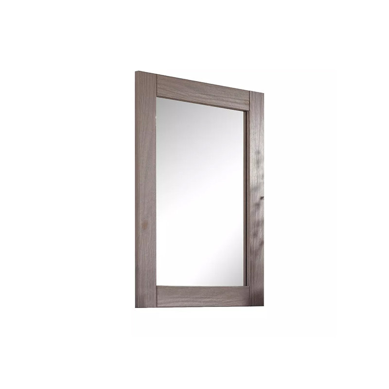 Miroir rustique 28,1 ", gris, Bois gris