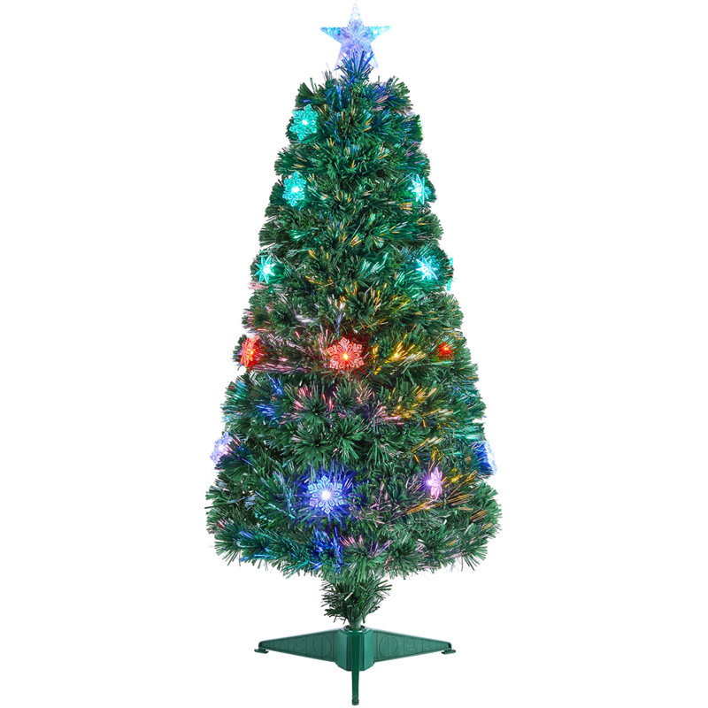 Lighted Artificial Spruce Christmas Tree, 4' H