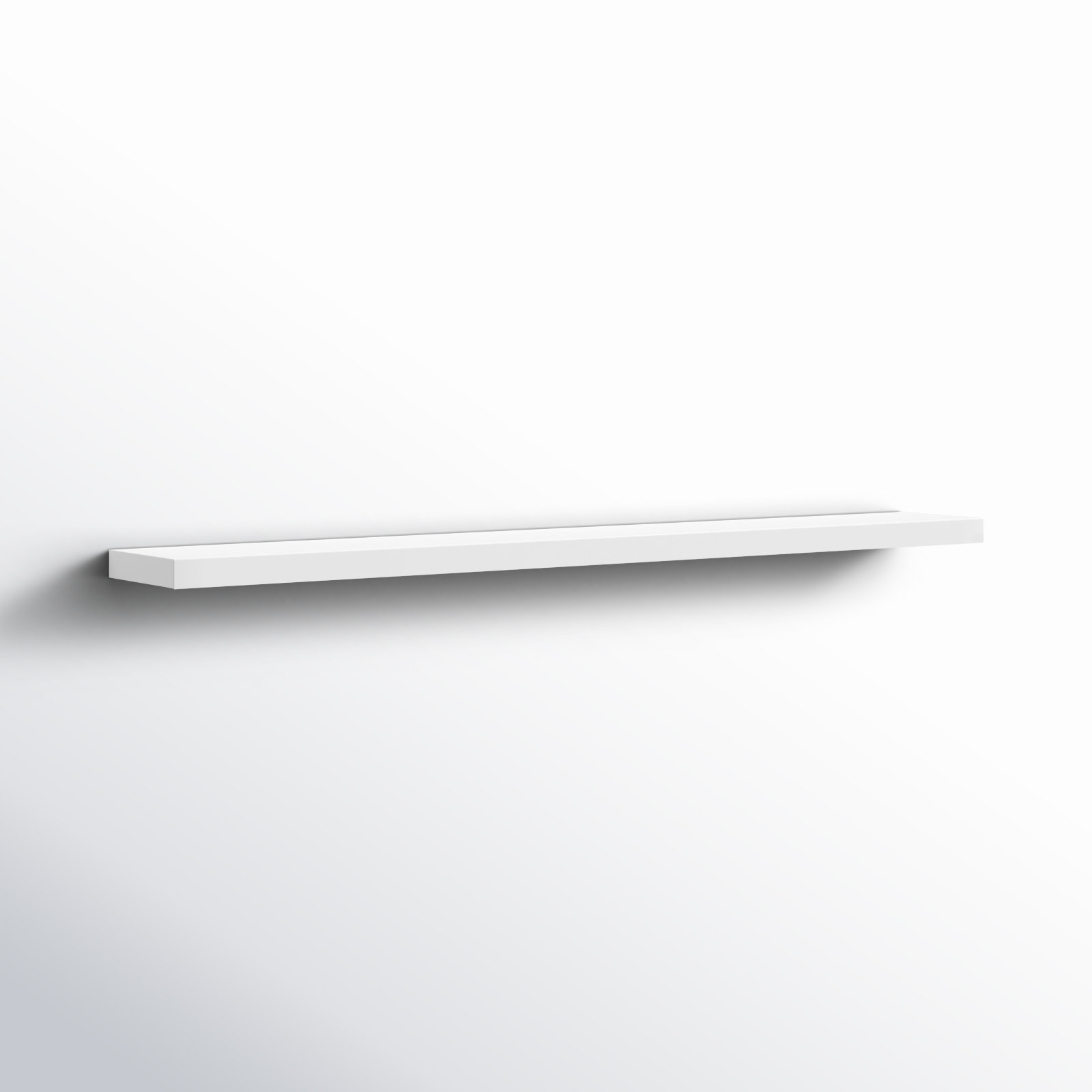 Sherice 75" Floating Shelf, 1.97" H x 74.81" W x 10.24" D, White