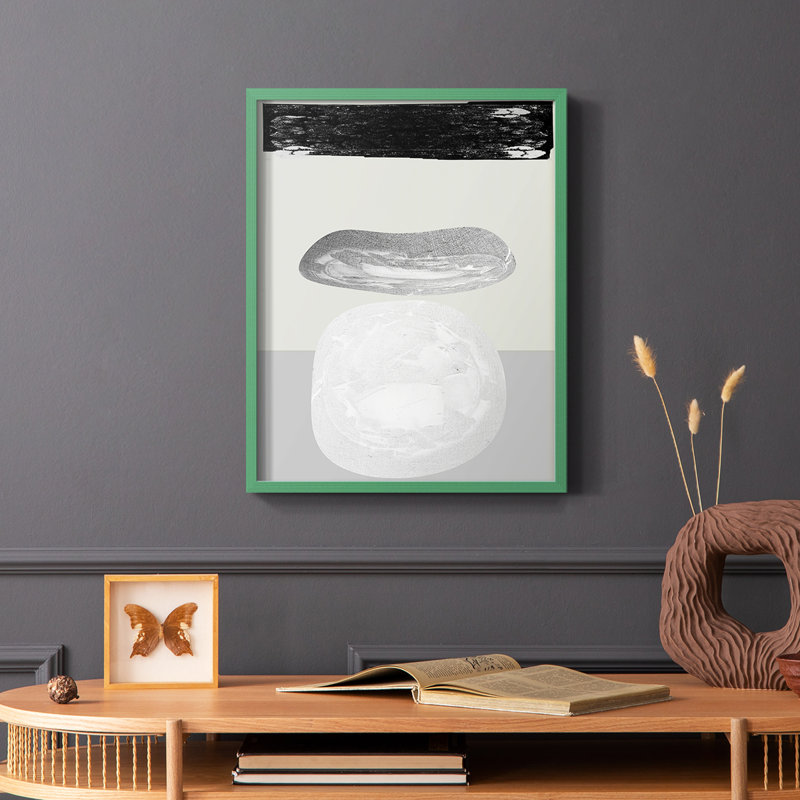 Eggy II Framed Print - Solid Wood, Green, 10" H x 8" W