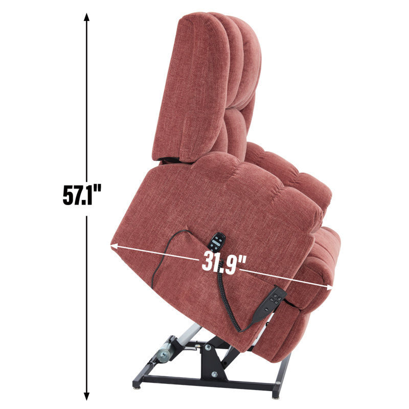 Ultimate Relaxation Power Recliner Metal Wood Elevation Use For Elderly