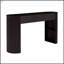 Console rétro avec rangement, 3 tiroirs, 1 pied de table, esthétique à lattes rondes pour le vestibule et le salon-894610173