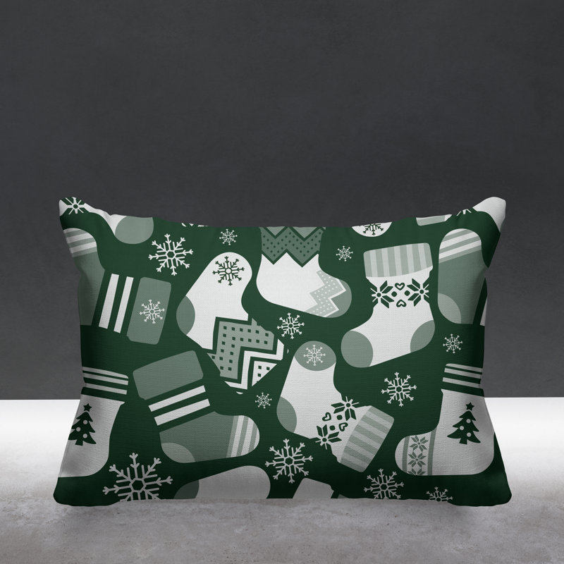 Coussin décoratif intérieur / extérieur Christmas Stockings, Sauge