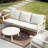 Clemson Acacia Wood 5-Person Outdoor Conversation Set With Cushions-349640373
