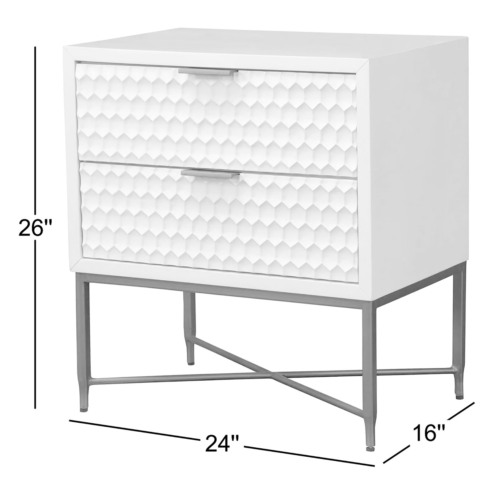 Capra 2 - Drawer Nightstand, Cement Gray