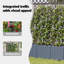 Jardinière 3 pièces vidaXL gris clair 47,24 x 15,75 x 56,30 po
