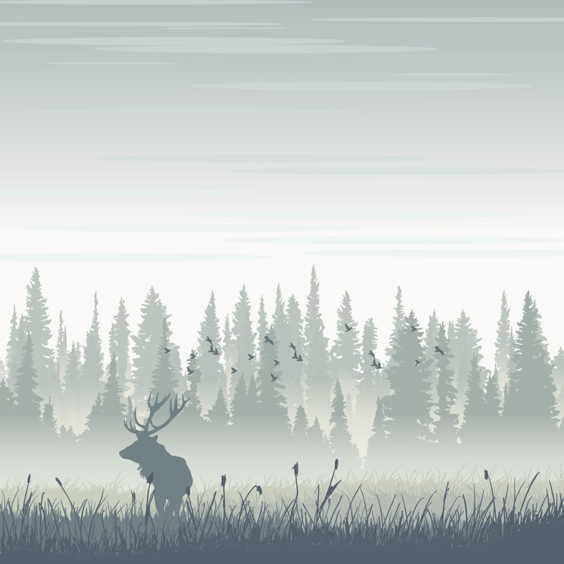 Wild Moose In Mountains by ElemenTxD - Wrapped Canvas Print, 30cm H x 30cm W