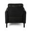 Fauteuil confortable avec housse en microfibre et structure noire à profil bas contemporain - revêtement
