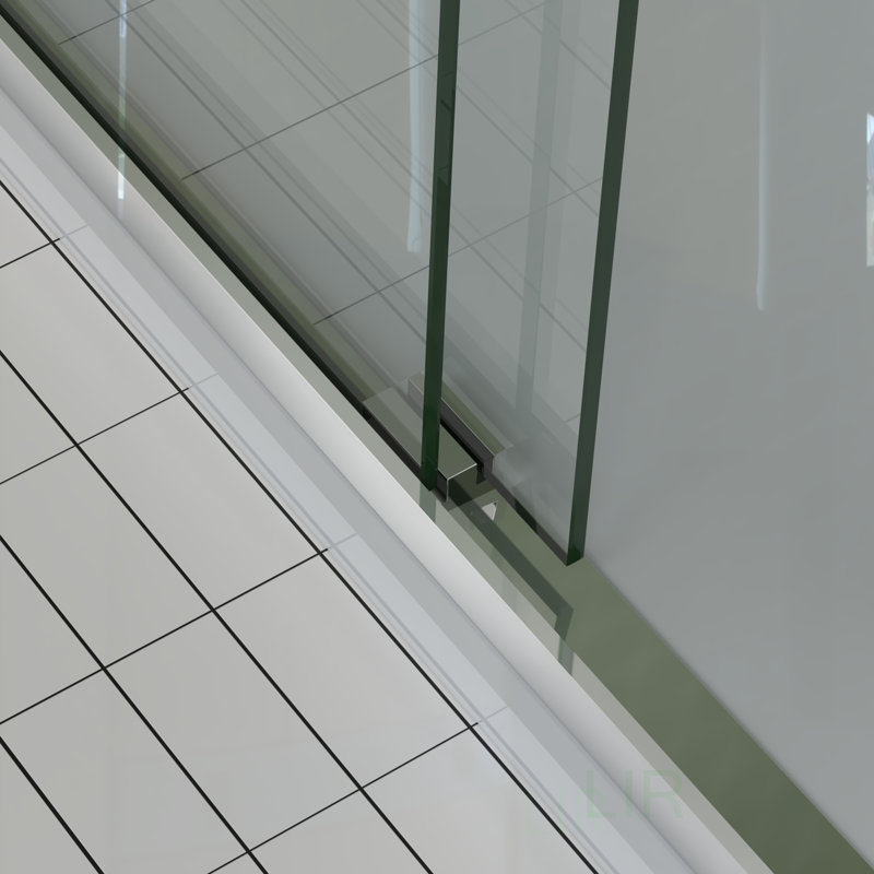 Adjustable 56-60X70 Inch Aluminum Frame Sliding Shower Door With Clear Tempered Glass, Chrome Hardware For Bathroom, Shower Door