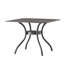 Table de patio carrée 39,28 po, aluminium, couleur sable noir Enchantment aluminium, pour les repas en plein air