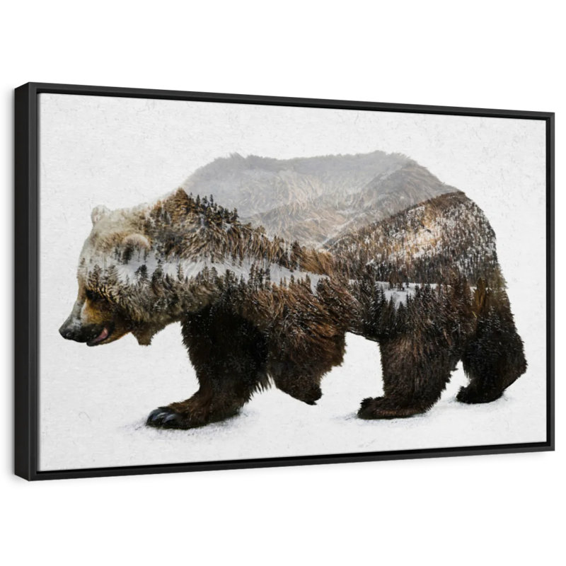 «The Kodiak Brown Bear», reproduction sur toile, H 13 po x l 19 po