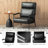 Mid-Century Modern Leatherette Armchair With High Back And Padded Arms-1088841223