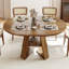 Table de salle à manger extensible ronde pour 4-6, table de salle à manger ovale avec rangement pour le salon de la cuisine-1875481812
