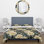 Beige And Blue Ornate Damask Legacy V Box Stitch Floral Duvet Cover
