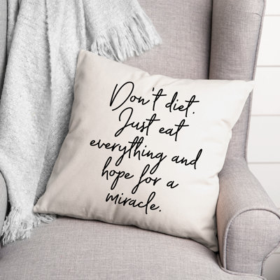 Coussin espoir noir et blanc