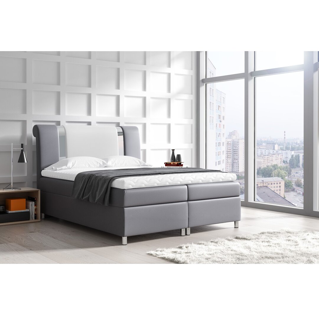 Boxspringbett Dinardo mit Topper und Bettkasten