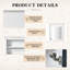 Armoire de salle de bain à miroir murale, matériau 24 po x 27 po, rangement peu encombrant-751170373