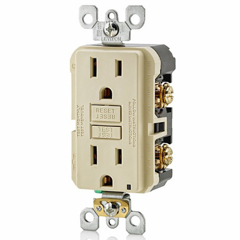 Ensemble de 3 prises de courant de 15 à 125 Volts pour prise de courant de 15 ampères SmartLock Pro Leviton, Ivoire ivoire