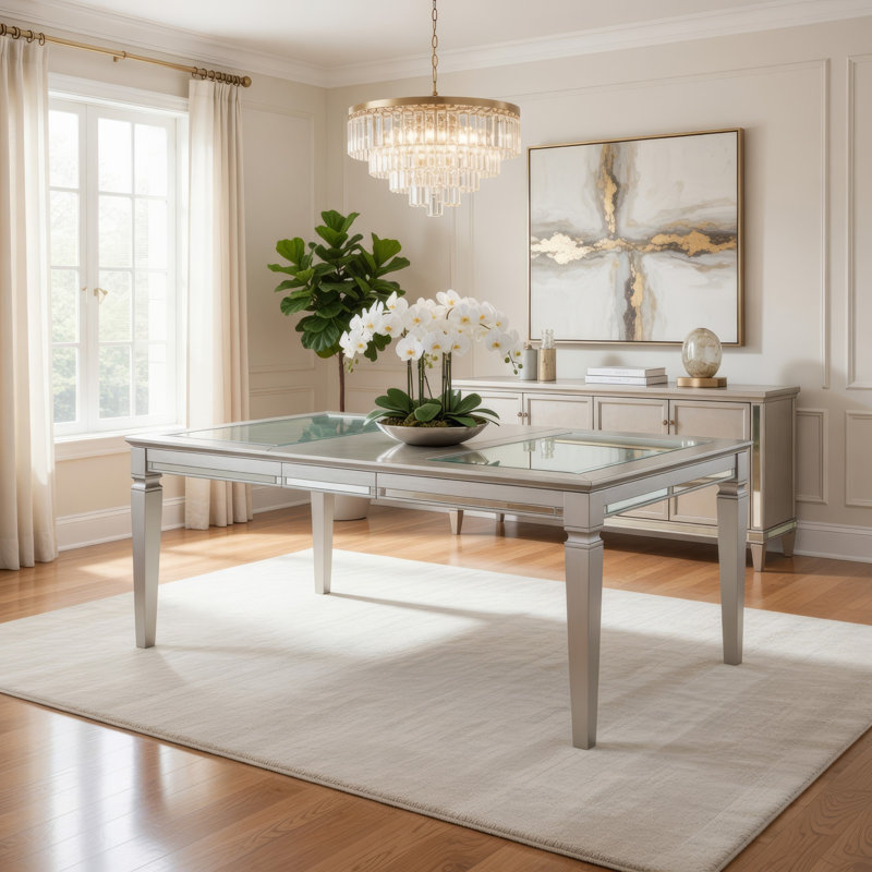 Table de salle à manger Sharla, Argent