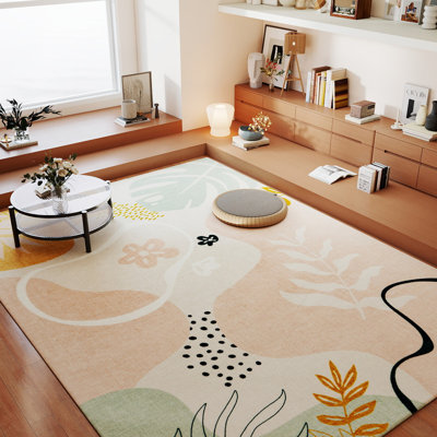 INS Style Abstract Botanical Pattern Rug