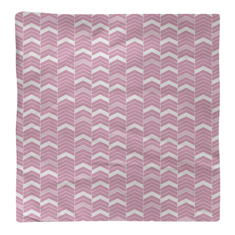 Serviette en coton bicolore lignée Stephenie, Rose, Sergé de coton, H 0,1 po x l 10 po x P 10 po