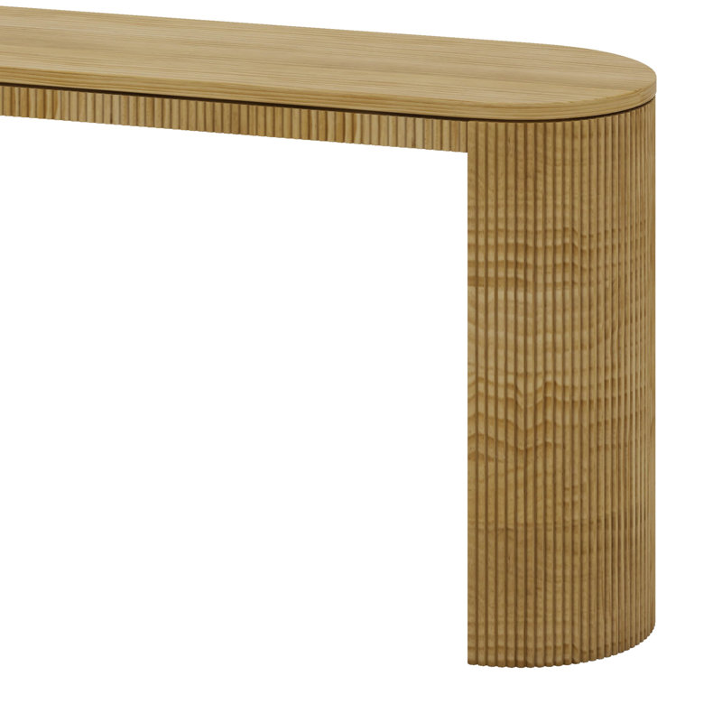 Console moderne avec plateau ovale, Naturel