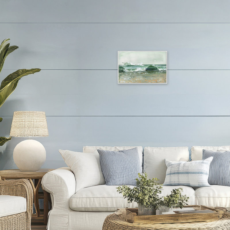 «Breaking Waves Seascape», estampe numérique, conception de Brook Page, H 12 po x l 18 po