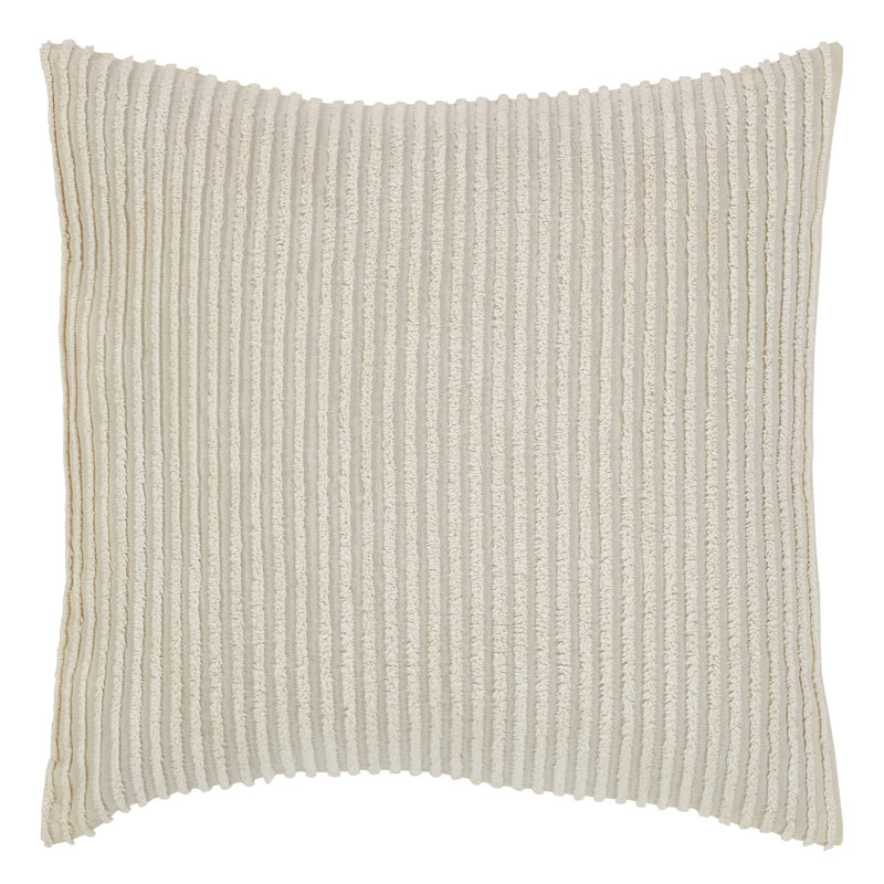 Ivory Cotton Chenille Tufted Euro Sham