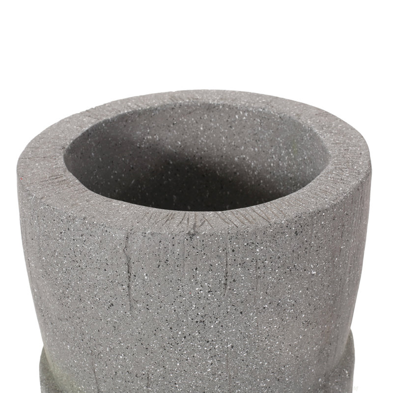 Fleuriste, pot de fleurs gris pierre