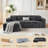 102.3" Cloud-Like Modular Sectional Sofa-1796153933