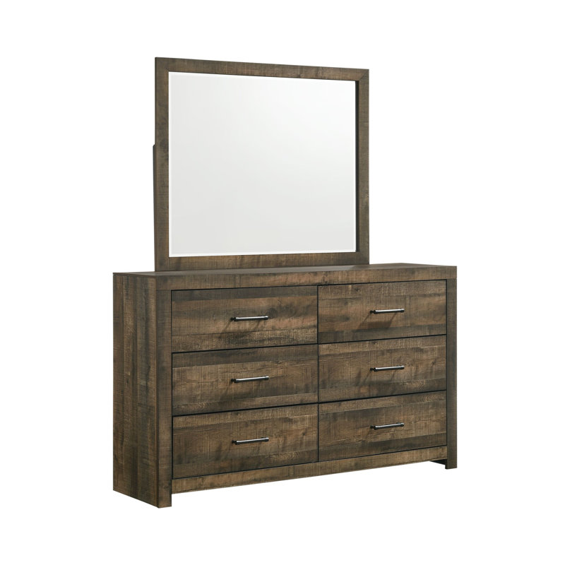 Montijo Bookcase Panel Bedroom Set With Bluetooth, Queen, 6 Pcs: Bed, Dresser, Mirror, Chest, 2 Nightstands