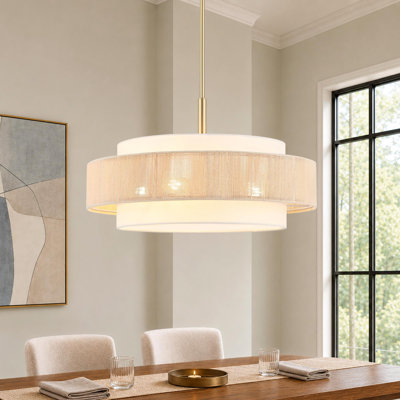 Reenat 5-Light Dimmable Drum Chandelier
