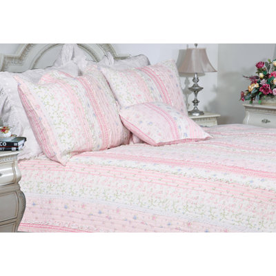 Romantic Chic Embroidered Cotton Throw Pillow